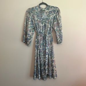 Vintage 70s Sheer Mushroom/Fairy Midi Dress